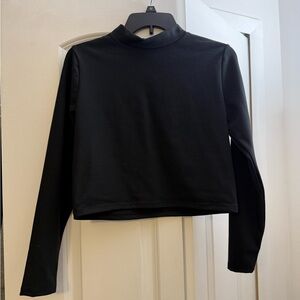 Black Cropped Turtle Neck